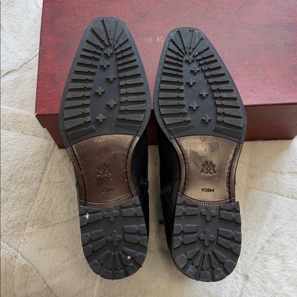 $495 Mezlan Quilted Black Leather Side Zip Ankle Boots 11 - Picture 10 of 11